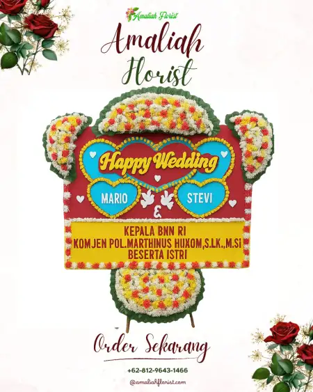 Papan Bunga Pernikahan Indarung